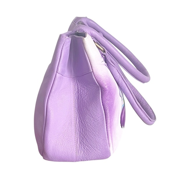 Artsy Boho Chic Festival Handpainted Leather Sukriti Bag
Purple + Butterfly - Picture 4 of 10